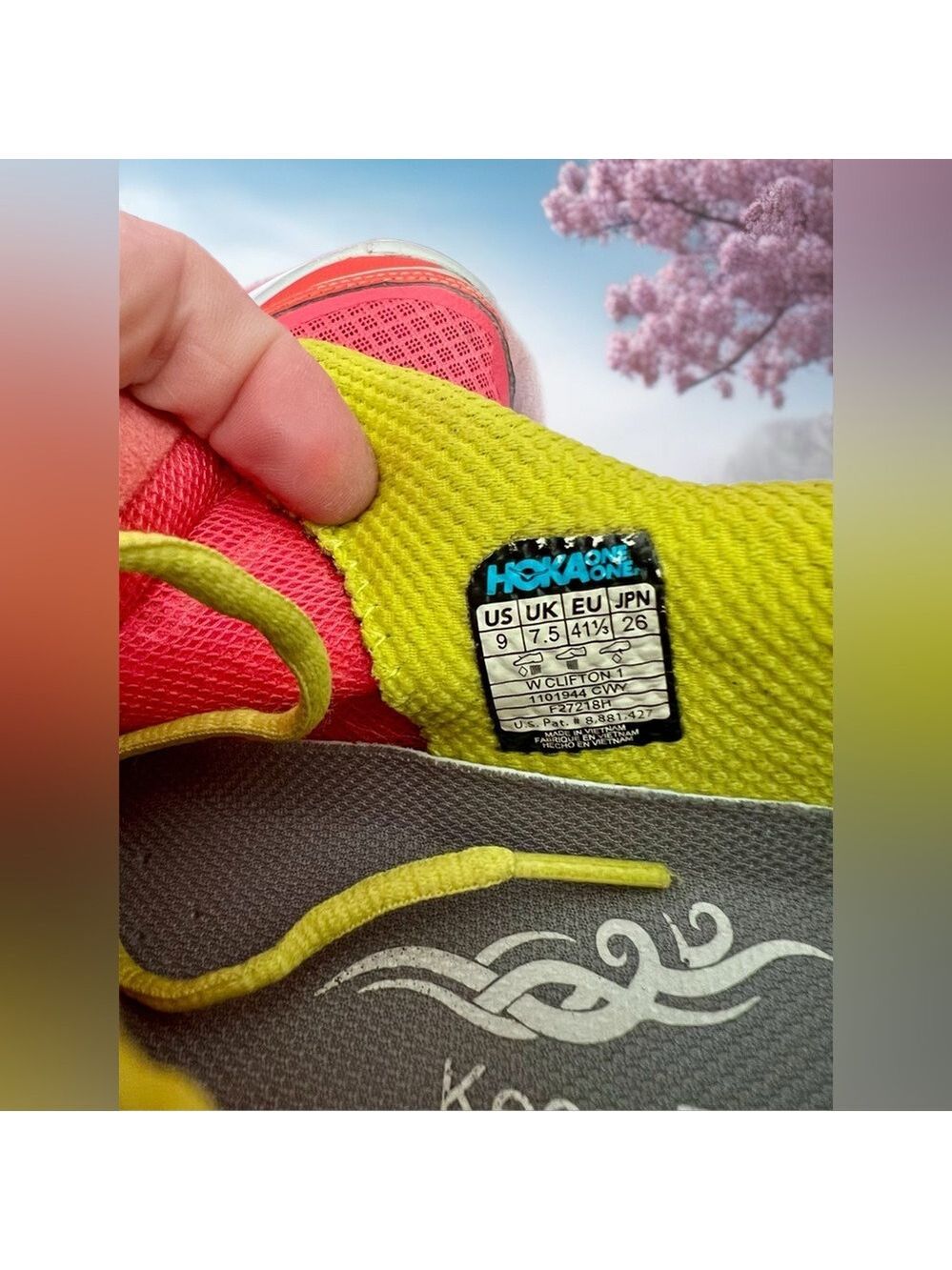 Hoka One One Clifton Running Shoe Women’s Pink Neon Lightweight Athletic Sneaker - Picture 10 of 13